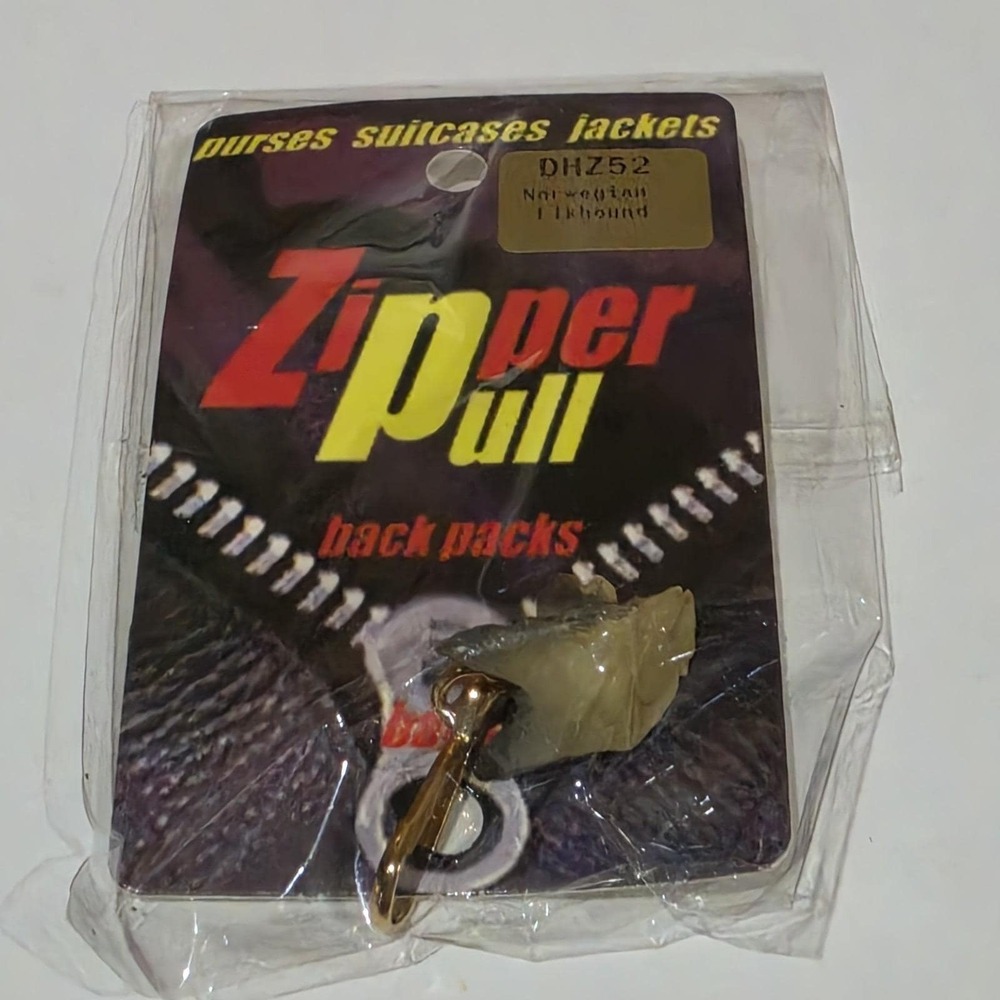 Conversation Concepts Vintage 0.5" Norwegian Elkhound Zipper Pull Charm